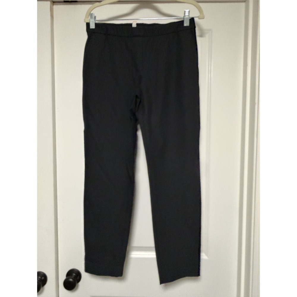 Theory, Womens Straight‎ Leg Pull On Pants, Black, Size 6